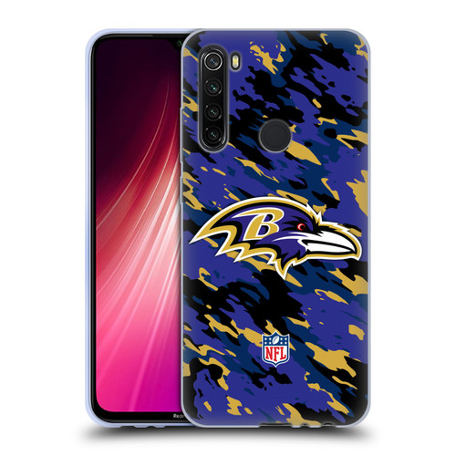 NFL Baltimore Ravens Logo Camou Soft Gel Case for Xiaomi Redmi Note 8T