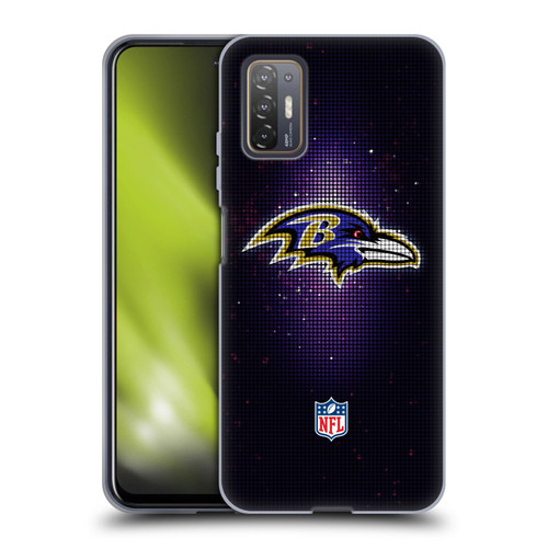 NFL Baltimore Ravens Artwork LED Soft Gel Case for HTC Desire 21 Pro 5G