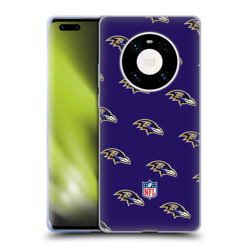 NFL Baltimore Ravens Artwork Patterns Soft Gel Case for Huawei Mate 40 Pro 5G