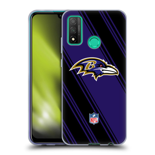 NFL Baltimore Ravens Artwork Stripes Soft Gel Case for Huawei P Smart (2020)