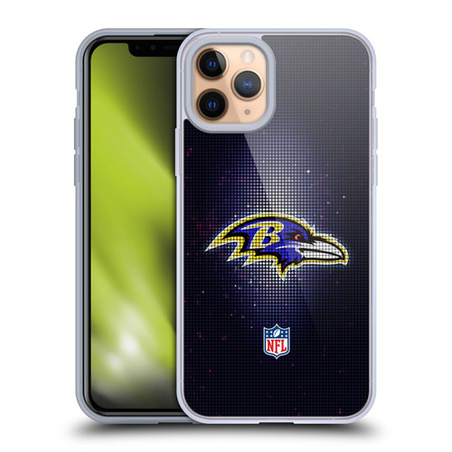 NFL Baltimore Ravens Artwork LED Soft Gel Case for Apple iPhone 11 Pro