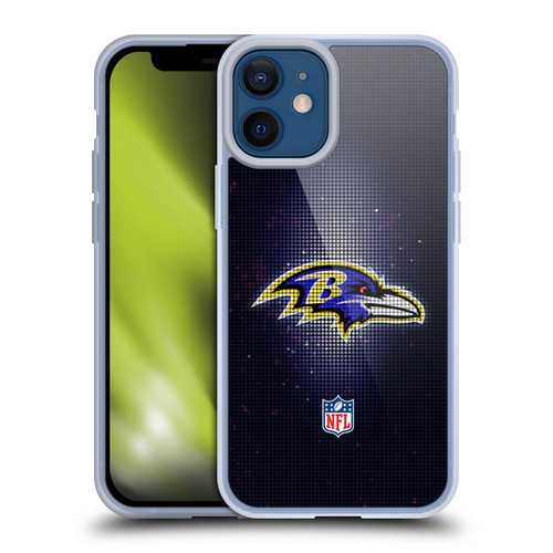 NFL Baltimore Ravens Artwork LED Soft Gel Case for Apple iPhone 12 Mini