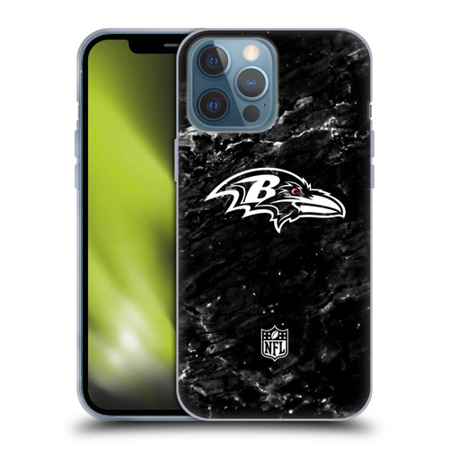 NFL Baltimore Ravens Artwork Marble Soft Gel Case for Apple iPhone 13 Pro Max