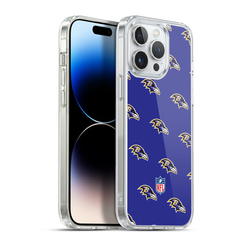 NFL Baltimore Ravens Artwork Patterns Soft Gel Case for Apple iPhone 13 Pro Max