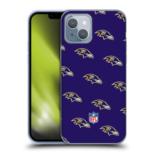 NFL Baltimore Ravens Artwork Patterns Soft Gel Case for Apple iPhone 14