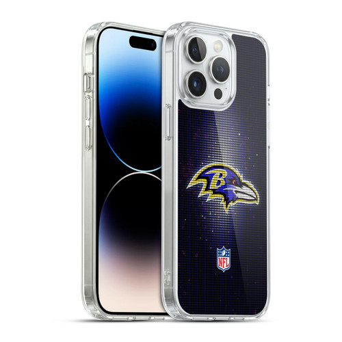 NFL Baltimore Ravens Artwork LED Soft Gel Case for Apple iPhone 14 Pro Max