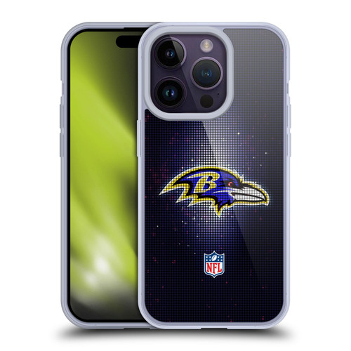 NFL Baltimore Ravens Artwork LED Soft Gel Case for Apple iPhone 14 Pro
