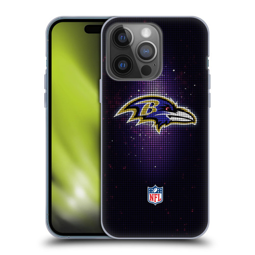 NFL Baltimore Ravens Artwork LED Soft Gel Case for Apple iPhone 14 Pro
