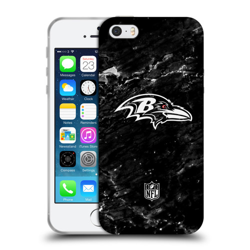 NFL Baltimore Ravens Artwork Marble Soft Gel Case for Apple iPhone 5 / 5s / iPhone SE 2016