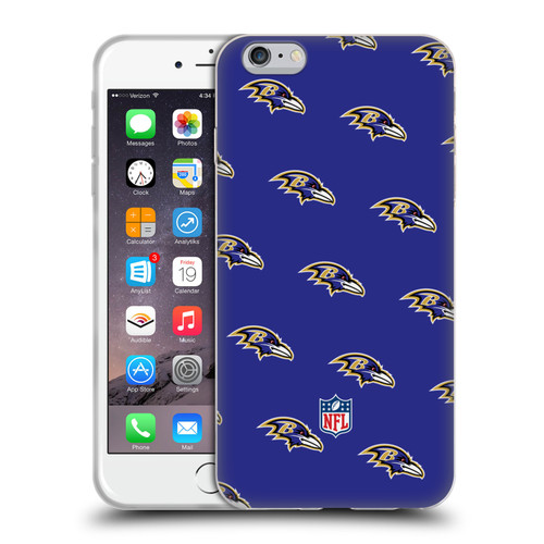 NFL Baltimore Ravens Artwork Patterns Soft Gel Case for Apple iPhone 6 Plus / iPhone 6s Plus