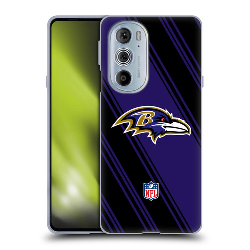 NFL Baltimore Ravens Artwork Stripes Soft Gel Case for Motorola Edge X30