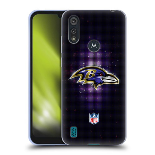 NFL Baltimore Ravens Artwork LED Soft Gel Case for Motorola Moto E6s (2020)