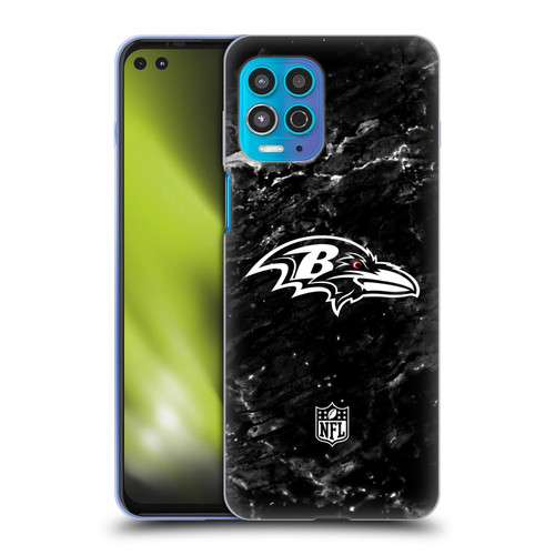 NFL Baltimore Ravens Artwork Marble Soft Gel Case for Motorola Moto G100