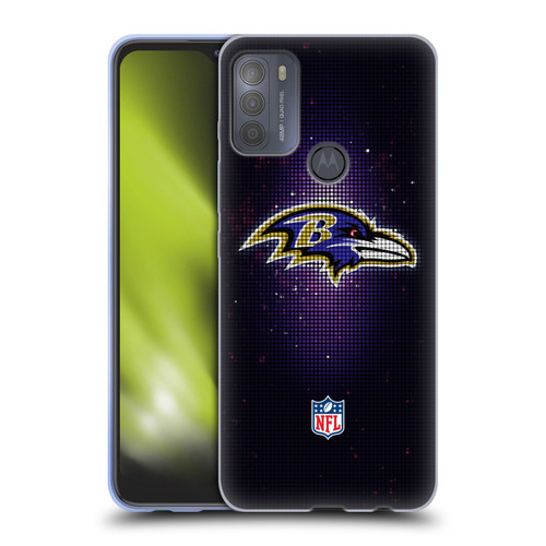 NFL Baltimore Ravens Artwork LED Soft Gel Case for Motorola Moto G50