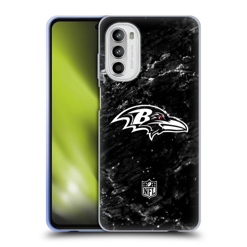 NFL Baltimore Ravens Artwork Marble Soft Gel Case for Motorola Moto G52