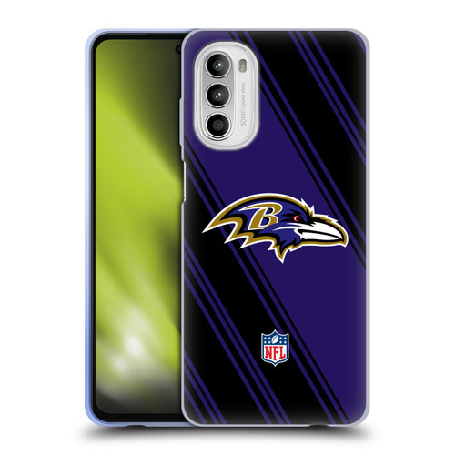 NFL Baltimore Ravens Artwork Stripes Soft Gel Case for Motorola Moto G52