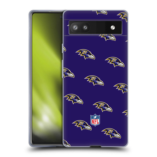 NFL Baltimore Ravens Artwork Patterns Soft Gel Case for Google Pixel 6a
