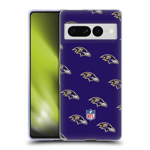 NFL Baltimore Ravens Artwork Patterns Soft Gel Case for Google Pixel 7 Pro