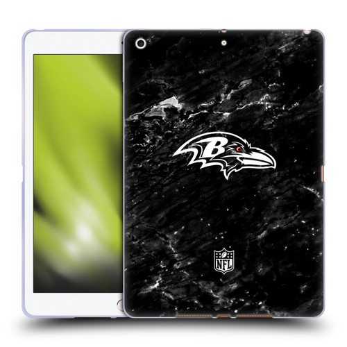 NFL Baltimore Ravens Artwork Marble Soft Gel Case for Apple iPad 10.2 2019/2020/2021