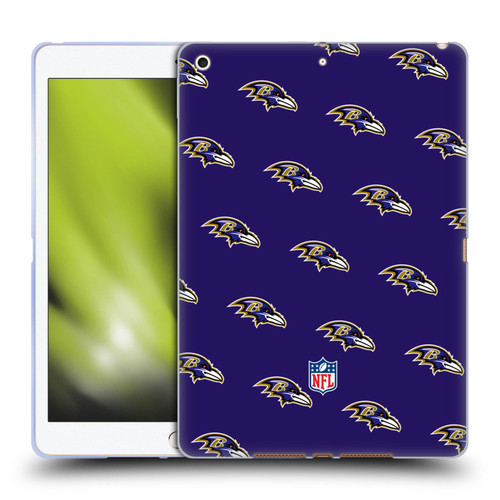 NFL Baltimore Ravens Artwork Patterns Soft Gel Case for Apple iPad 10.2 2019/2020/2021