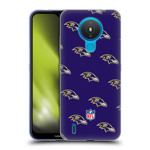 NFL Baltimore Ravens Artwork Patterns Soft Gel Case for Nokia 1.4