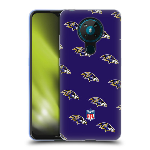 NFL Baltimore Ravens Artwork Patterns Soft Gel Case for Nokia 5.3