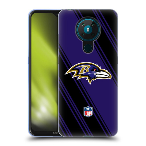 NFL Baltimore Ravens Artwork Stripes Soft Gel Case for Nokia 5.3
