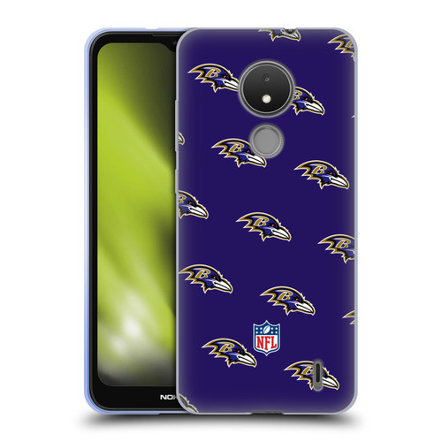 NFL Baltimore Ravens Artwork Patterns Soft Gel Case for Nokia C21