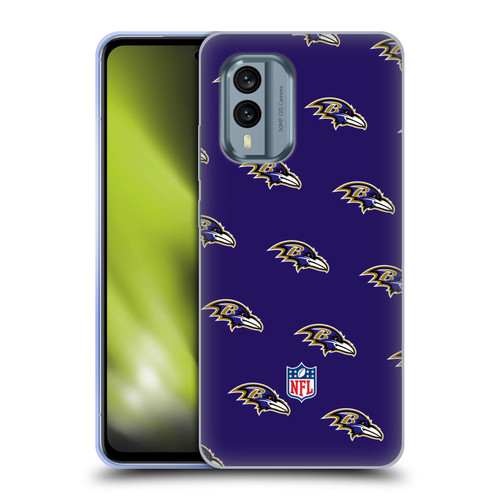 NFL Baltimore Ravens Artwork Patterns Soft Gel Case for Nokia X30