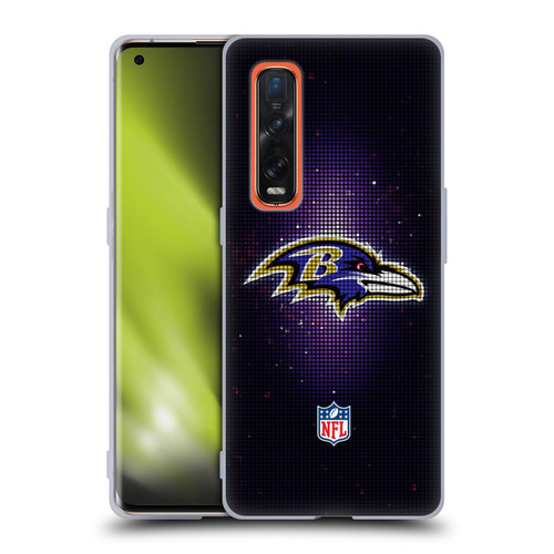 NFL Baltimore Ravens Artwork LED Soft Gel Case for OPPO Find X2 Pro 5G