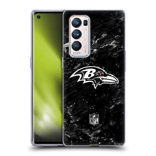 NFL Baltimore Ravens Artwork Marble Soft Gel Case for OPPO Find X3 Neo / Reno5 Pro+ 5G