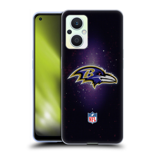 NFL Baltimore Ravens Artwork LED Soft Gel Case for OPPO Reno8 Lite