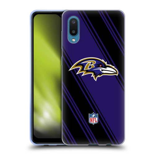 NFL Baltimore Ravens Artwork Stripes Soft Gel Case for Samsung Galaxy A02/M02 (2021)