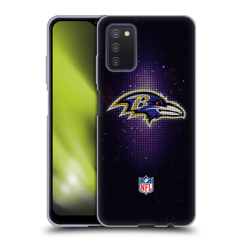 NFL Baltimore Ravens Artwork LED Soft Gel Case for Samsung Galaxy A03s (2021)