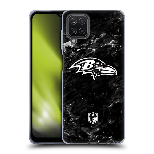 NFL Baltimore Ravens Artwork Marble Soft Gel Case for Samsung Galaxy A12 (2020)