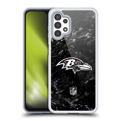 NFL Baltimore Ravens Artwork Marble Soft Gel Case for Samsung Galaxy A13 (2022)