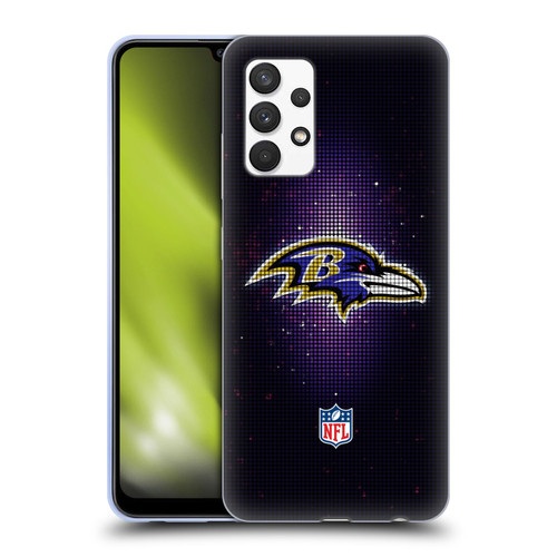 NFL Baltimore Ravens Artwork LED Soft Gel Case for Samsung Galaxy A32 (2021)