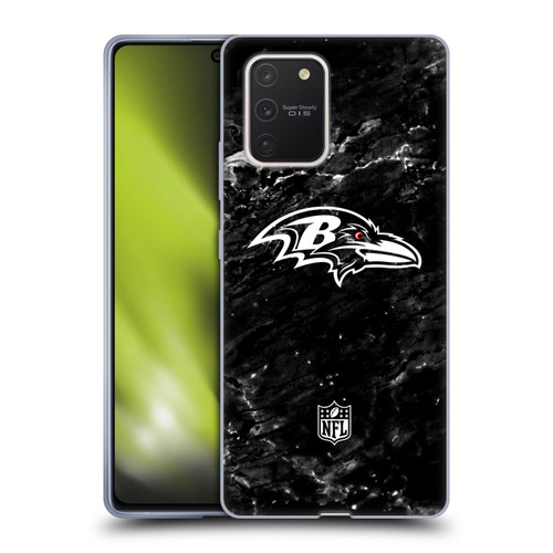 NFL Baltimore Ravens Artwork Marble Soft Gel Case for Samsung Galaxy S10 Lite