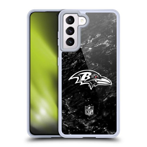 NFL Baltimore Ravens Artwork Marble Soft Gel Case for Samsung Galaxy S21 5G