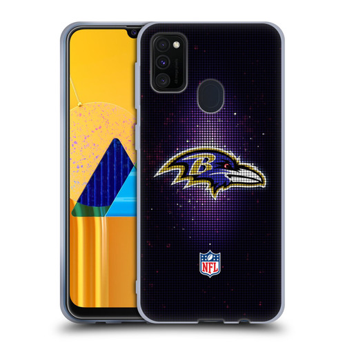 NFL Baltimore Ravens Artwork LED Soft Gel Case for Samsung Galaxy M30s (2019)/M21 (2020)