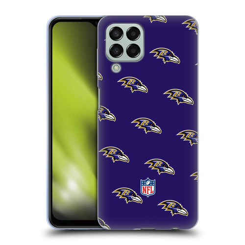 NFL Baltimore Ravens Artwork Patterns Soft Gel Case for Samsung Galaxy M33 (2022)
