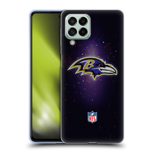 NFL Baltimore Ravens Artwork LED Soft Gel Case for Samsung Galaxy M53 (2022)