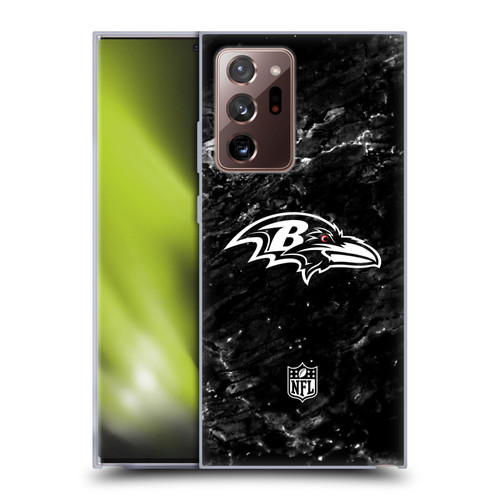 NFL Baltimore Ravens Artwork Marble Soft Gel Case for Samsung Galaxy Note20 Ultra / 5G