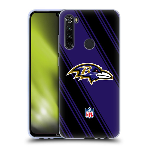 NFL Baltimore Ravens Artwork Stripes Soft Gel Case for Xiaomi Redmi Note 8T