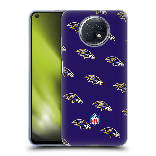 NFL Baltimore Ravens Artwork Patterns Soft Gel Case for Xiaomi Redmi Note 9T 5G