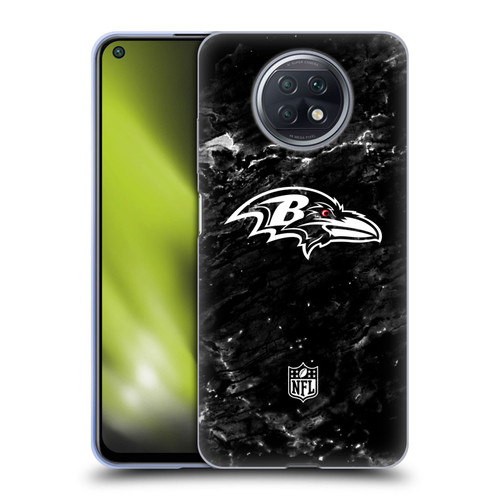 NFL Baltimore Ravens Artwork Marble Soft Gel Case for Xiaomi Redmi Note 9T 5G