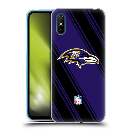 NFL Baltimore Ravens Artwork Stripes Soft Gel Case for Xiaomi Redmi 9A / Redmi 9AT