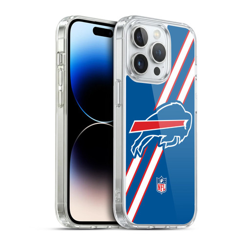NFL Buffalo Bills Logo Stripes Soft Gel Case for Apple iPhone 13 Pro