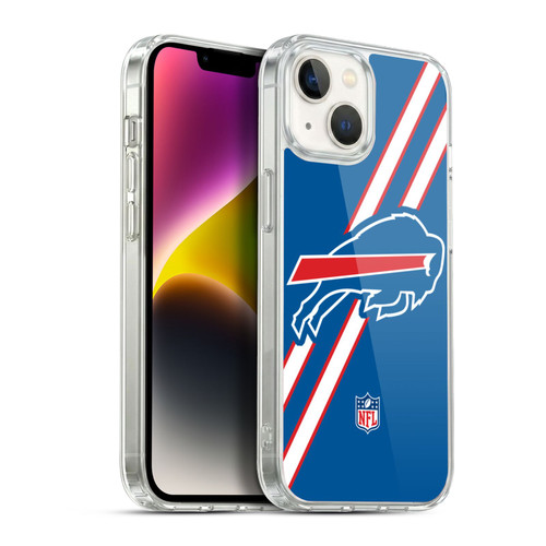 NFL Buffalo Bills Logo Stripes Soft Gel Case for Apple iPhone 14