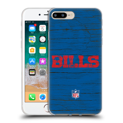 NFL Buffalo Bills Logo Distressed Look Soft Gel Case for Apple iPhone 7 Plus / iPhone 8 Plus